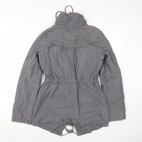 Dorothy Perkins Grey Parka Jacket Women Size 8 Casual
