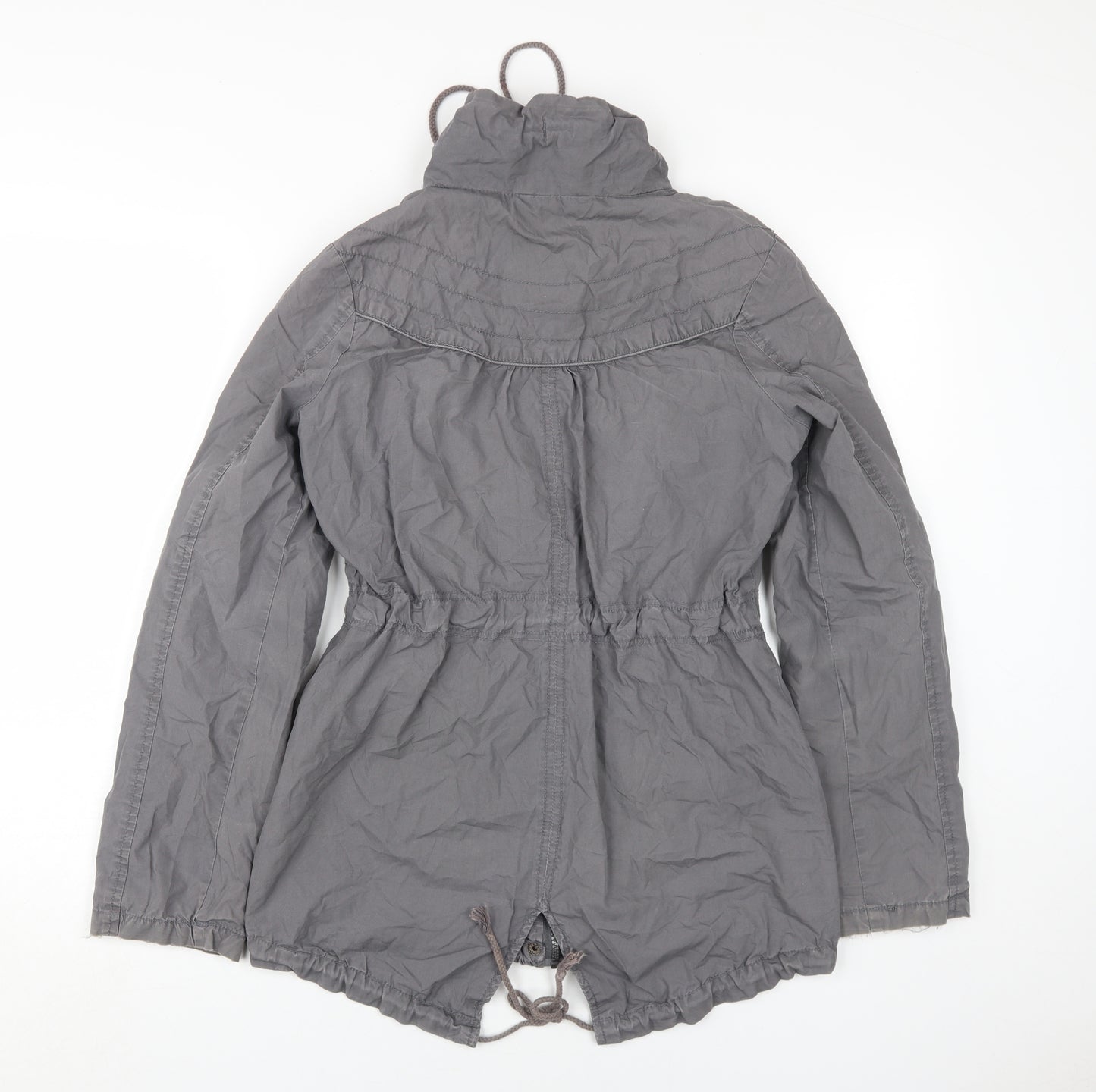 Dorothy Perkins Grey Parka Jacket Women Size 8 Casual