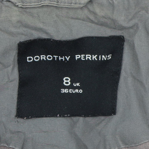 Dorothy Perkins Grey Parka Jacket Women Size 8 Casual