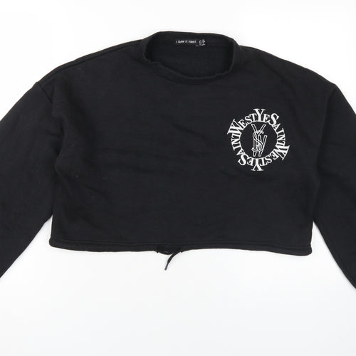 I Saw It First Women's Black Pullover Sweatshirt Size 8