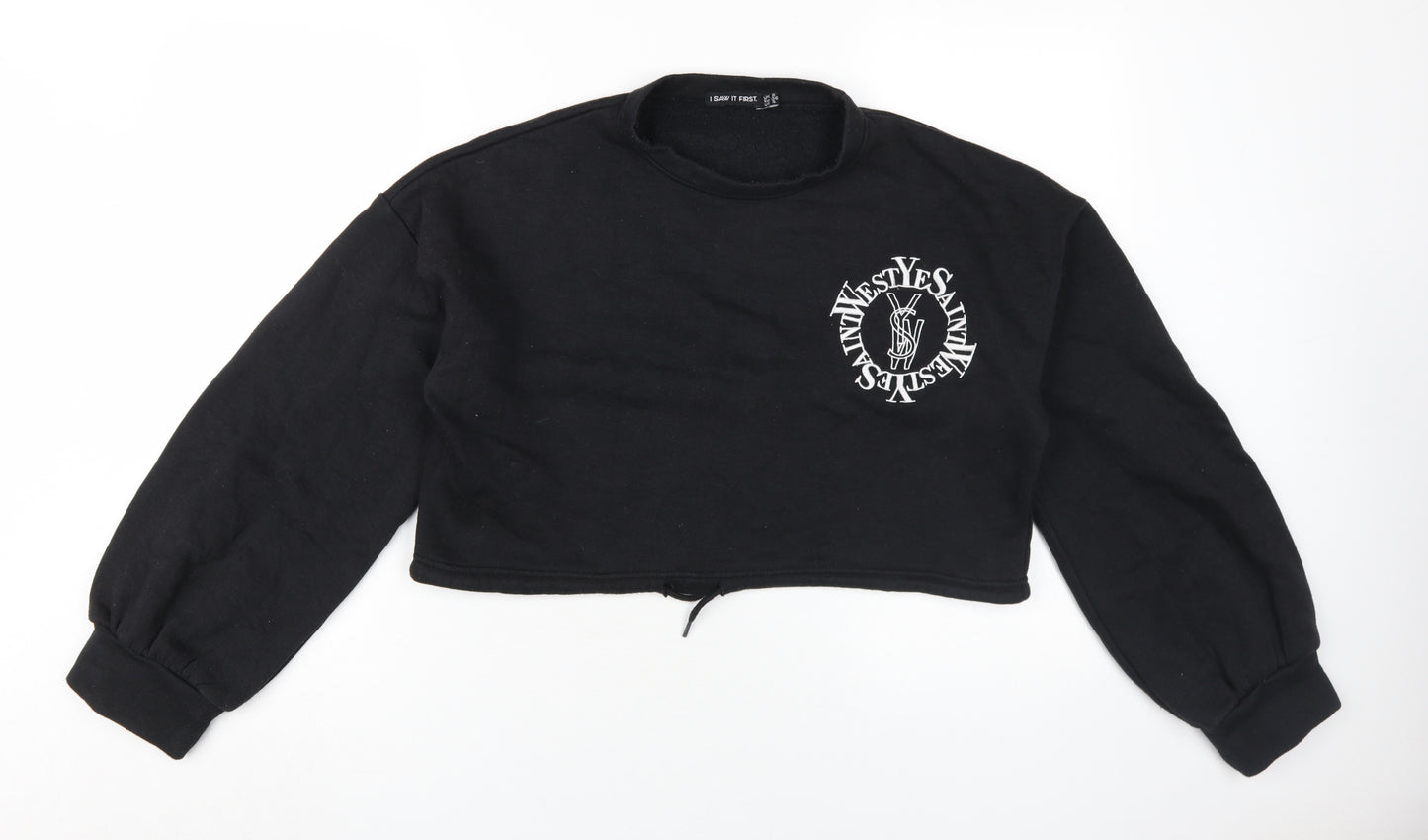 I Saw It First Women's Black Pullover Sweatshirt Size 8