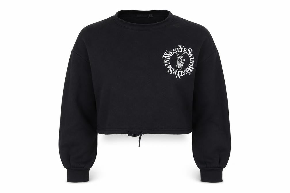 Front view of I Saw It First Women's Black Pullover Sweatshirt, size 8