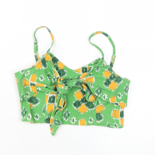 Aerie Women's Green Geometric Cropped Tank Top Size S