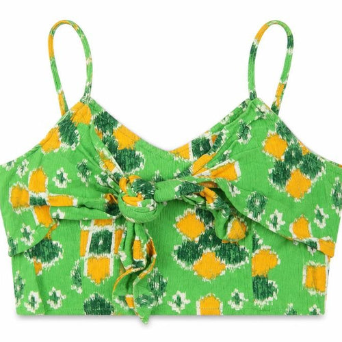 Aerie Women's Green Geometric Cropped Tank Top Size S
