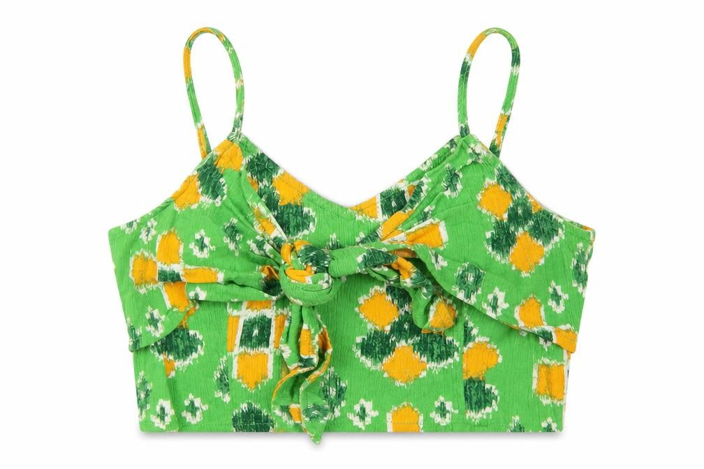 Aerie Women's Green Geometric Cropped Tank Top Size S