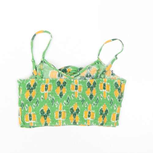 Aerie Women's Green Geometric Cropped Tank Top Size S