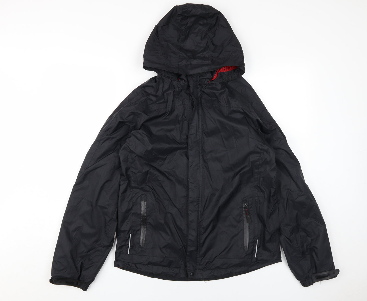 The Kit Men's Black XS Hooded Windbreaker Jacket