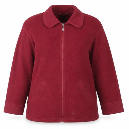 Marks and Spencer Women's Red Fleece Jacket, UK 12, Cozy Zip