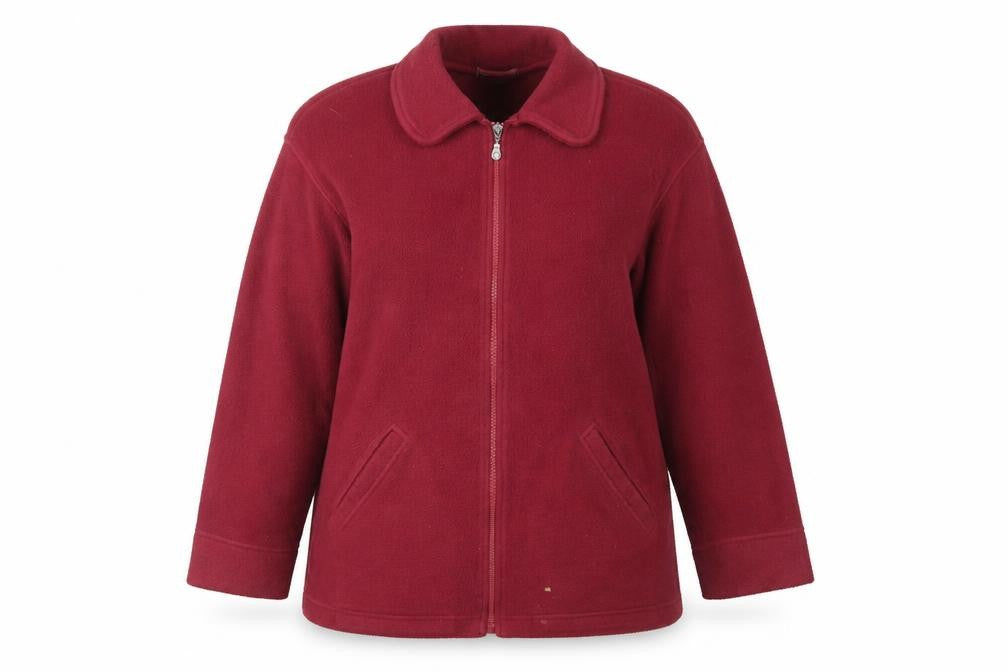 Marks and Spencer Women's Red Fleece Jacket, UK 12, Cozy Zip
