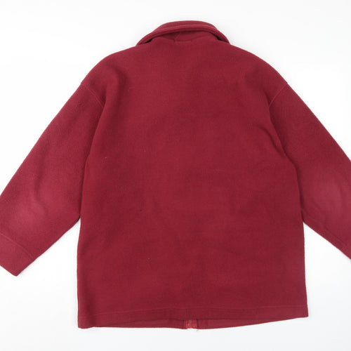 Marks and Spencer Women's Red Fleece Jacket, UK 12, Cozy Zip