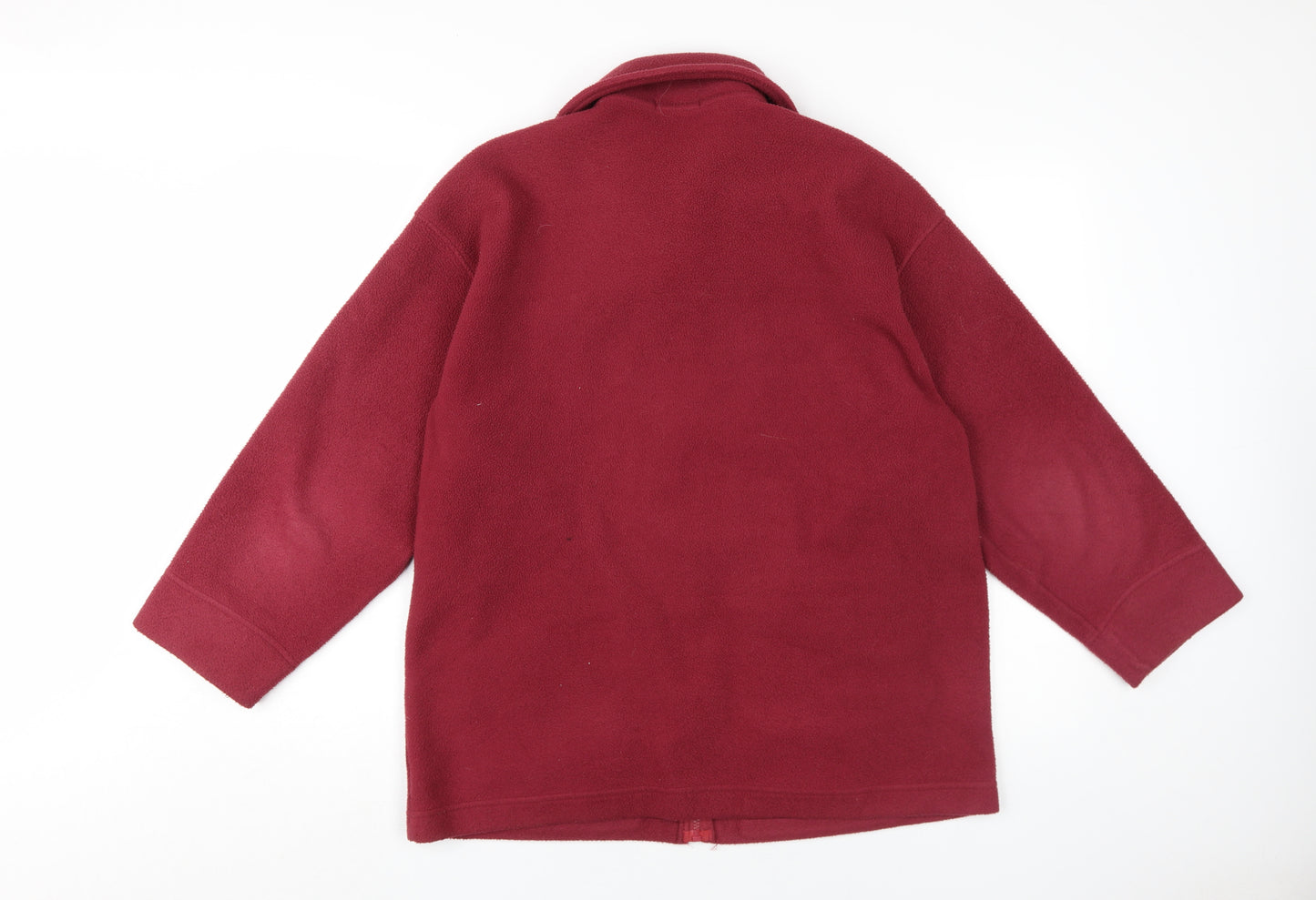Marks and Spencer Women's Red Fleece Jacket, UK 12, Cozy Zip