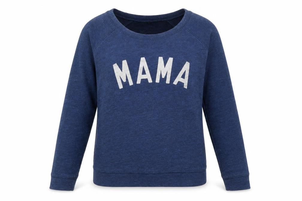 Front view of #GoodTees Women's Blue Pullover Sweatshirt -, size S