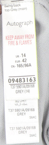 Marks and Spencer Women's Grey Pullover Jumper Size 14