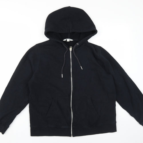 Marks and Spencer Black Unisex Zip Hoodie M