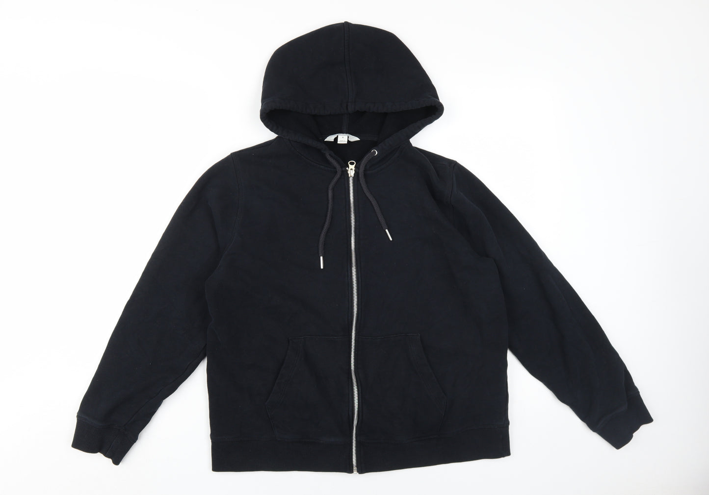 Marks and Spencer Black Unisex Zip Hoodie M