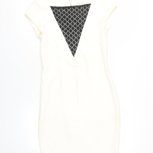 Almari Women’s Ivory Bodycon Dress - Size 10