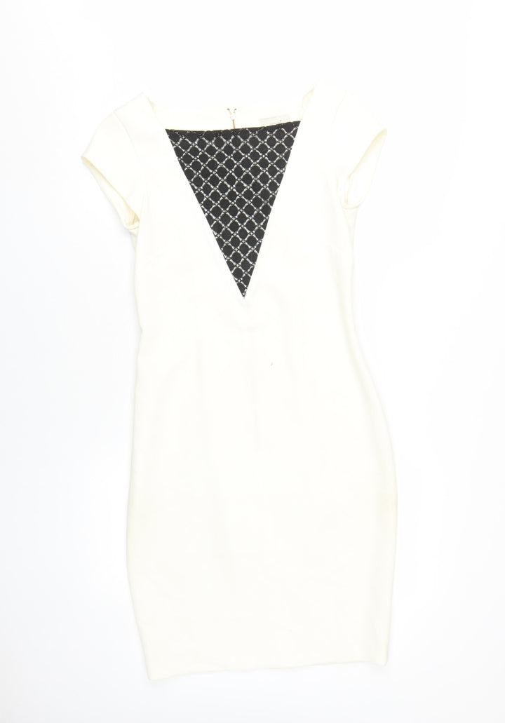 Almari Women’s Ivory Bodycon Dress - Size 10
