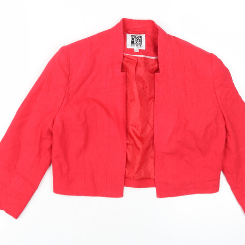 Debenhams Women's Red Cropped Jacket Size 10 Petites