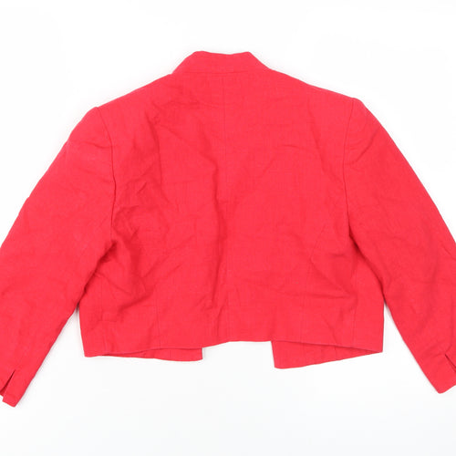 Debenhams Women's Red Cropped Jacket Size 10 Petites