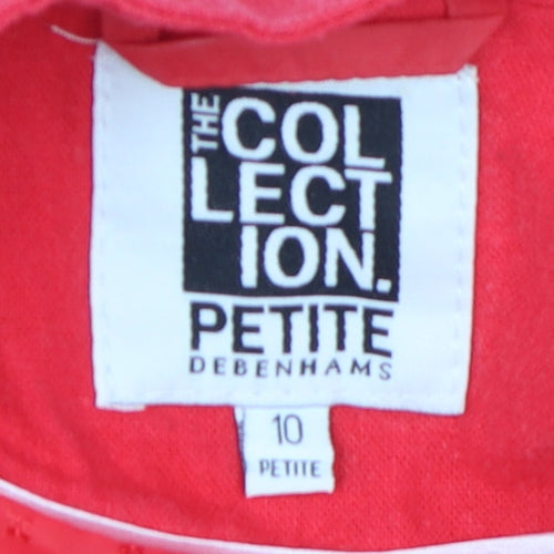Debenhams Women's Red Cropped Jacket Size 10 Petites