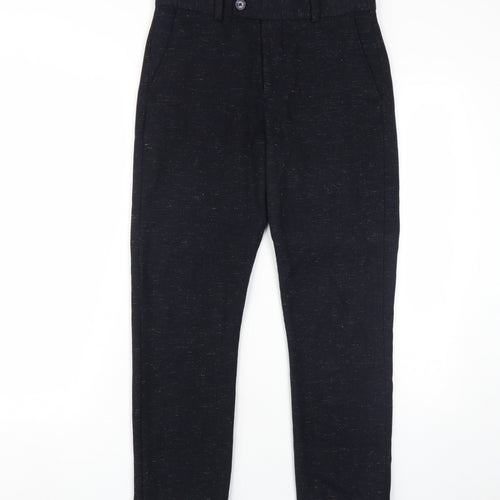 H&M Men's Black Regular Fit Wool Blend Dress Pants