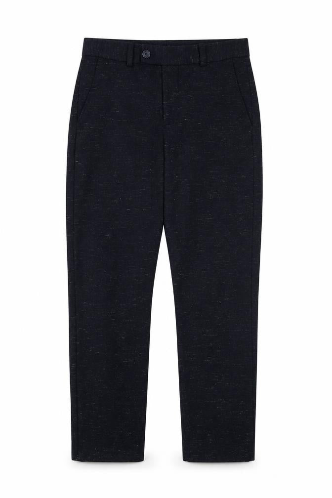Front view of H&M women’s black regular fit wool blend dress pants