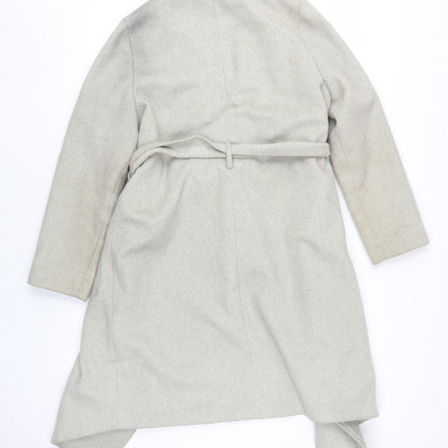 Dorothy Perkins Women's Beige Belted Overcoat Size 12