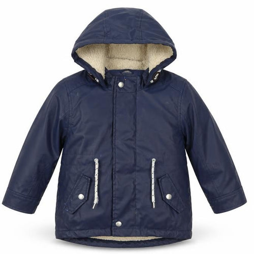 John Lewis Boys Blue Parka Coat 3 Years Winter Hooded