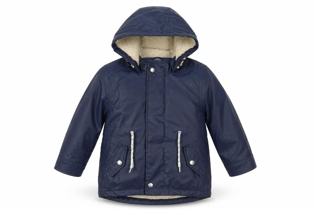 John Lewis Boys Blue Parka Coat 3 Years Winter Hooded