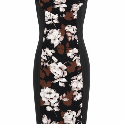 Phase Eight Women's Black Floral Bodycon Dress Size 12