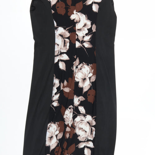 Phase Eight Women's Black Floral Bodycon Dress Size 12