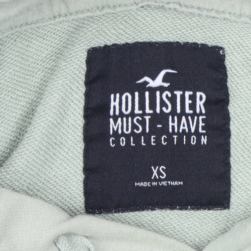 Hollister Green Hooded Pullover XS Unisex