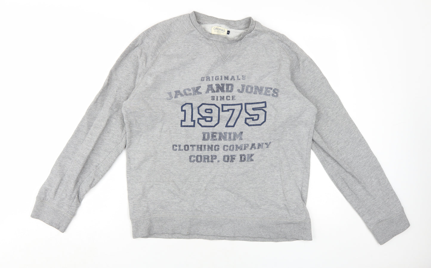 Jack & Jones Men's Grey Pullover Sweatshirt L