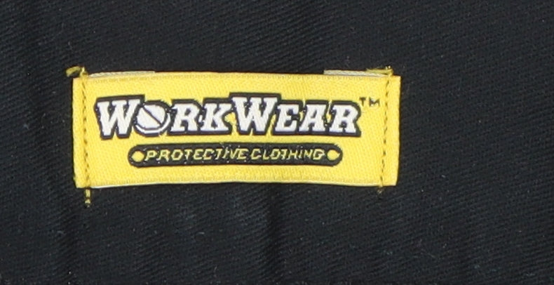 WorkWear Men's Black Cargo Trousers Size 36