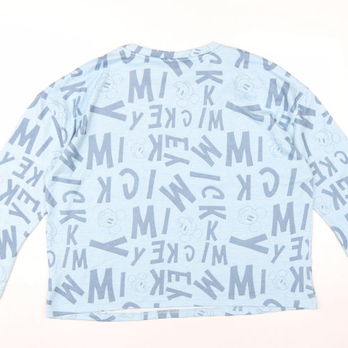 Disney Women's Blue Crew Neck Jumper Size 16