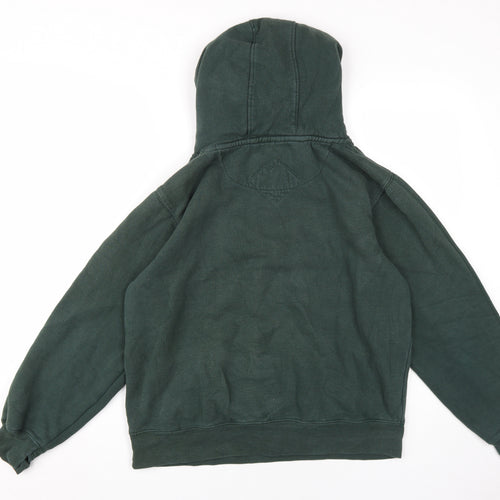 USHI Men's Green Pullover Hoodie, Logo, Size M, Hooded