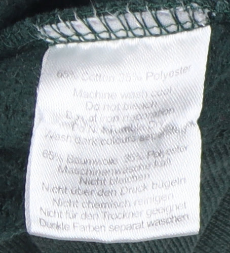 USHI Men's Green Pullover Hoodie, Logo, Size M, Hooded