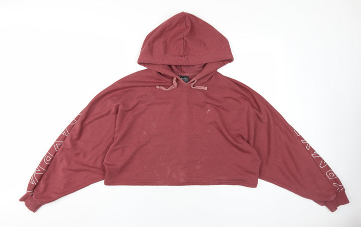 MP Unisex Red Hoodie M with Logo and Drawstring
