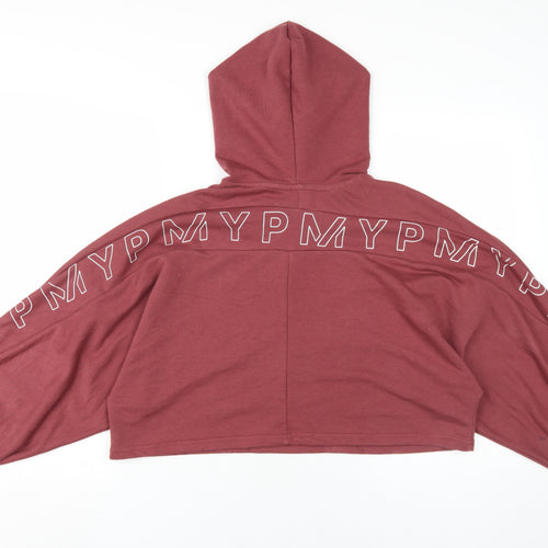 MP Unisex Red Hoodie M with Logo and Drawstring