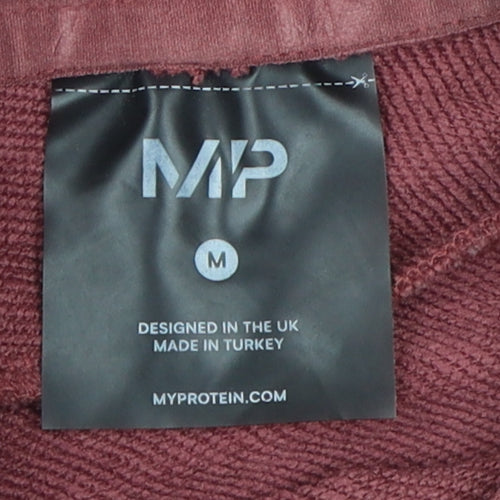 MP Unisex Red Hoodie M with Logo and Drawstring