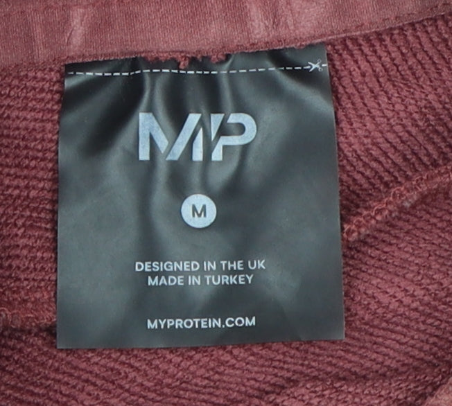 MP Unisex Red Hoodie M with Logo and Drawstring