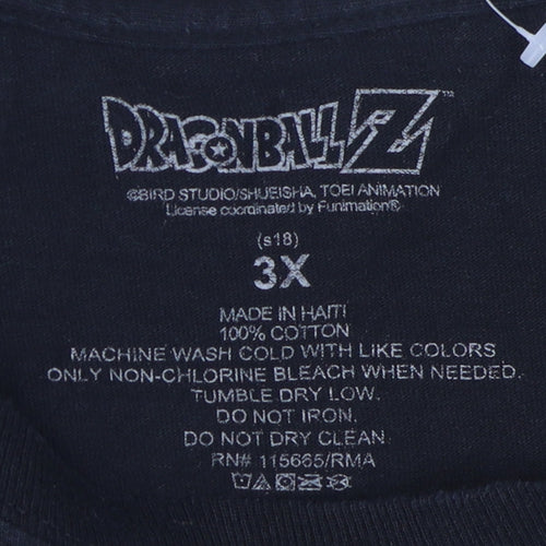 Dragon Ball Z Unisex Black Cropped T-Shirt 3XL