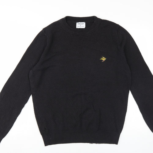 Shore Leave Men's Black Pullover Jumper, S, Crew Neck