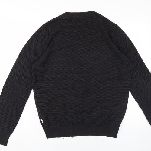 Shore Leave Men's Black Pullover Jumper, S, Crew Neck