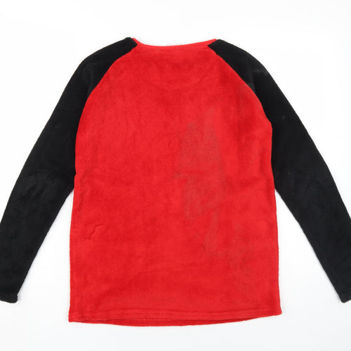 Marvel Boys Red Black Superhero Long Sleeve Pyjama Top
