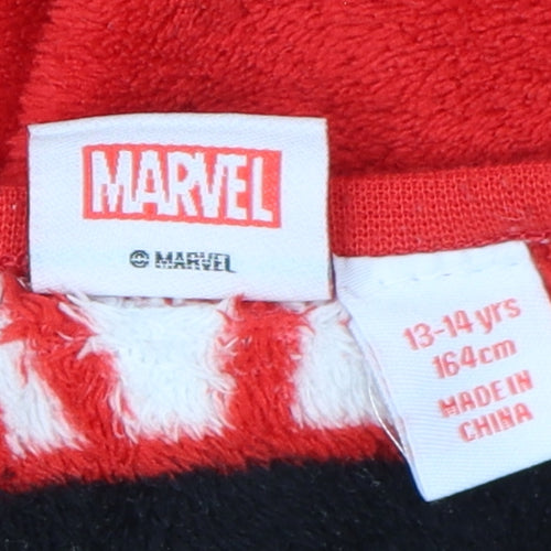 Marvel Boys Red Black Superhero Long Sleeve Pyjama Top