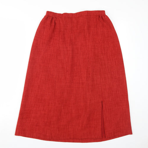 Viyella Women’s Red Petite Midi Pencil Skirt Size 14
