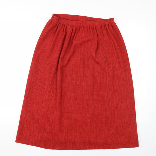 Viyella Women’s Red Petite Midi Pencil Skirt Size 14