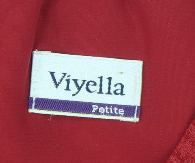 Viyella Women’s Red Petite Midi Pencil Skirt Size 14