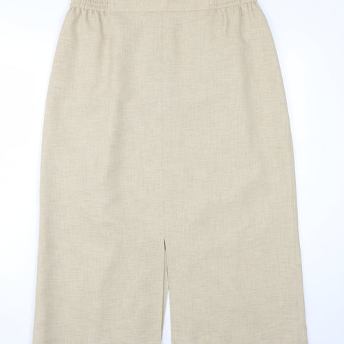 Viyella Women's Beige Knee Length Pencil Skirt Size 16